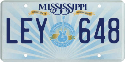 MS license plate LEY648