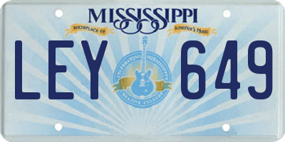 MS license plate LEY649