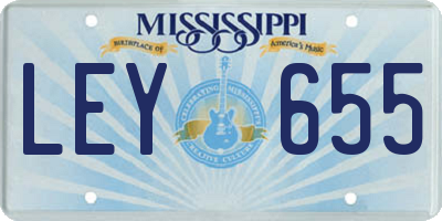 MS license plate LEY655