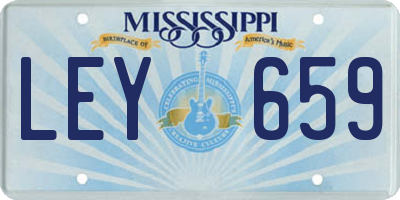 MS license plate LEY659
