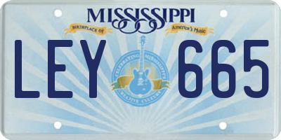 MS license plate LEY665