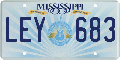 MS license plate LEY683