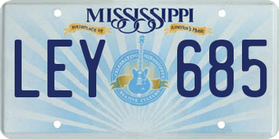 MS license plate LEY685