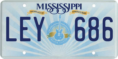 MS license plate LEY686