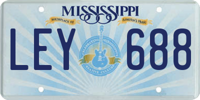 MS license plate LEY688