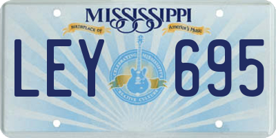 MS license plate LEY695