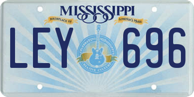 MS license plate LEY696