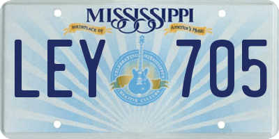 MS license plate LEY705