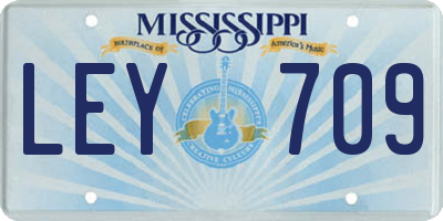 MS license plate LEY709