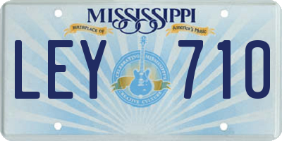 MS license plate LEY710