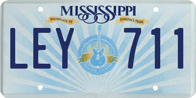 MS license plate LEY711