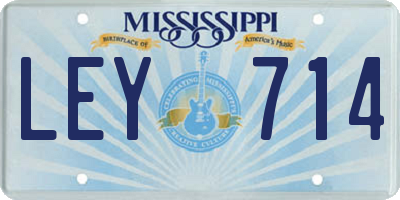 MS license plate LEY714