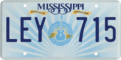 MS license plate LEY715