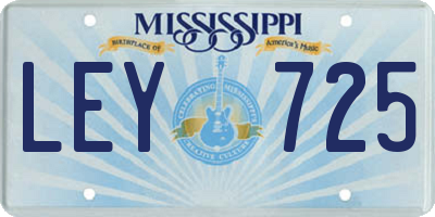 MS license plate LEY725
