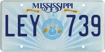 MS license plate LEY739