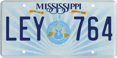 MS license plate LEY764