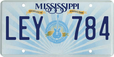 MS license plate LEY784