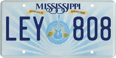 MS license plate LEY808