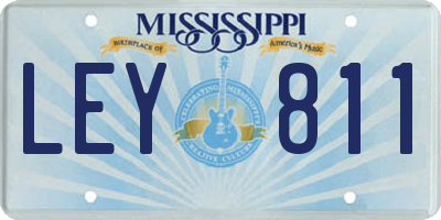 MS license plate LEY811