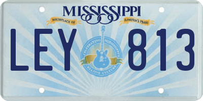 MS license plate LEY813