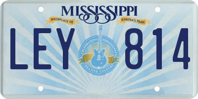 MS license plate LEY814