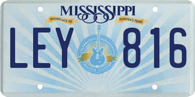 MS license plate LEY816