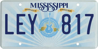 MS license plate LEY817