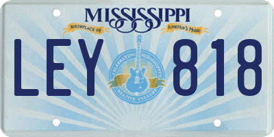 MS license plate LEY818