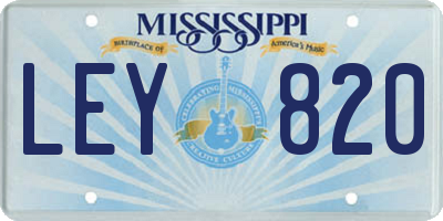 MS license plate LEY820