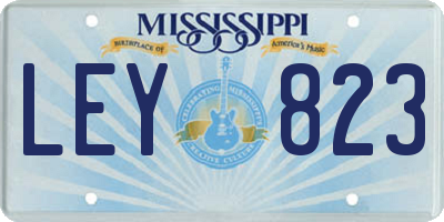 MS license plate LEY823