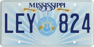 MS license plate LEY824