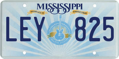 MS license plate LEY825