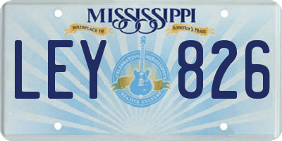 MS license plate LEY826