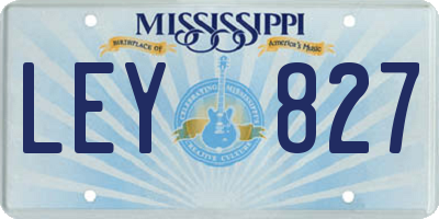 MS license plate LEY827