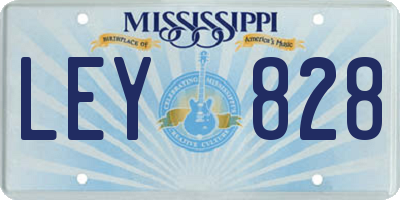 MS license plate LEY828