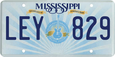MS license plate LEY829