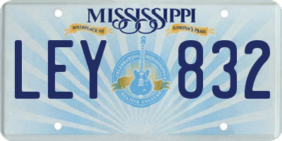 MS license plate LEY832