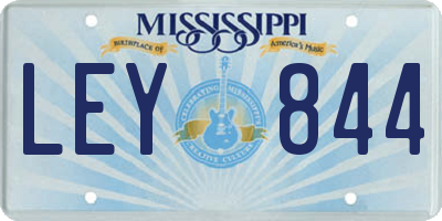 MS license plate LEY844