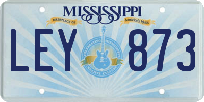 MS license plate LEY873