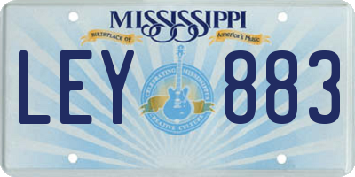 MS license plate LEY883