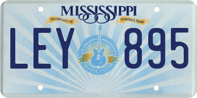 MS license plate LEY895