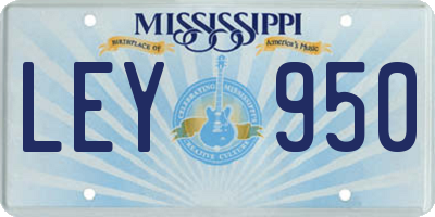 MS license plate LEY950