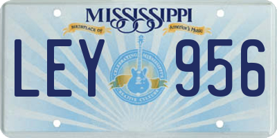 MS license plate LEY956
