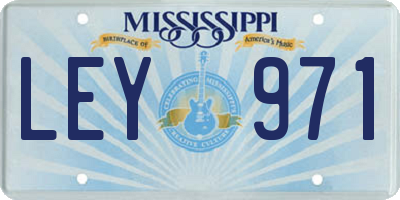 MS license plate LEY971