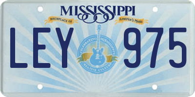 MS license plate LEY975