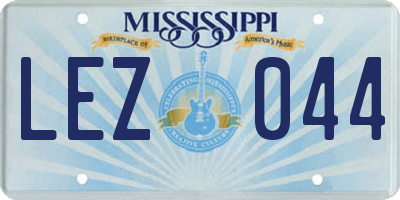 MS license plate LEZ044