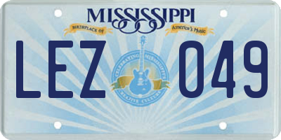 MS license plate LEZ049