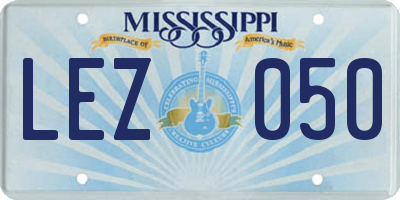 MS license plate LEZ050