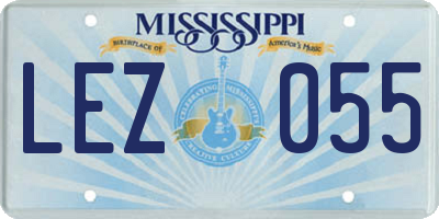 MS license plate LEZ055