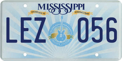 MS license plate LEZ056
